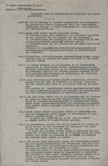 <p style=padding: 1.5em><em>Source Universiteitsbibliotheek Gent/Bibliothèque de l’Université de Gand</em></br></p>
<strong>Règlement de la faculté de droit de la Vlaamse Hogeschool</strong>