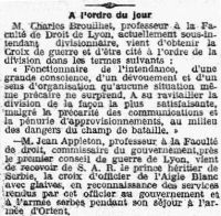 <em>Source lectura.plus</em></br></br>
<strong>En 1915, alors que des opérations militaires s’ouvraient dans les Balkans, Jean Appleton est intégré dans le corps expéditionnaire d’Orient et affecté à l’état-major. Pour cet œuvre, il reçoit une décoration du gouvernement Serbe.</strong>