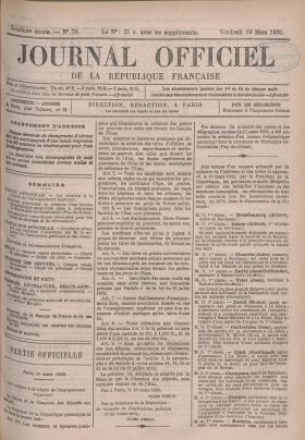 <em>Source gallica.bnf.fr / Bibliothèque nationale de France</em>
<br><br>
<strong>Das Gesetz vom 18. März 1880 über das Hochschulbildung steht im Gegensatz zu dem fünf Jahre zuvor verabschiedeten Gesetz gleichen Namens. Dieses Gesetz, das vom Republikaner Jules Ferry, dem damaligen Minister für öffentliche Bildung, vorangetrieben wurde, zielt darauf ab, die Rolle des Staates im Hochschulwesen zu stärken, die seit dem Gesetz von 1875 deutlich zurückgegangen war. Ohne die Freiheit der Lehre in Frage zu stellen, überträgt der Text von 1880 den staatlichen Fakultäten und Universitäten das Monopol für die Vergabe von akademischen Graden (Artikel 1 des Gesetzes) und behält die Bezeichnungen „Baccalauréat”, „Licence” und „Doctorat” für die von diesen Fakultäten verliehenen Abschlüsse vor (Artikel 4). Darüber hinaus wird den nunmehr „freien Hochschulen” das Recht entzogen, den Titel „Universität” zu führen. Das Ziel dieser Maßnahmen, die die Rolle des Staates im Bereich der Hochschulbildung stärken, ist aber vor allemm, diese Hochschulbildung zu säkularisieren.<strong/>