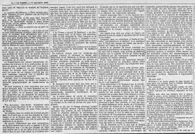 <em>Source gallica.bnf.fr / Bibliothèque nationale de France</em>
<br><br>
<strong>Le journal <em>le Temps</em>, mentionné par Joseph Rambaud dans sa lettre, tient à répondre à la critique. En s’appuyant sur divers arguments économiques, le journal nie toute forme de spéculation liée aux taux de change et à l’issue de la guerre, mais réaffirme toutefois que la variation de ces taux n’est pas dépourvue de tout rapport avec les dynamiques au front.</strong>